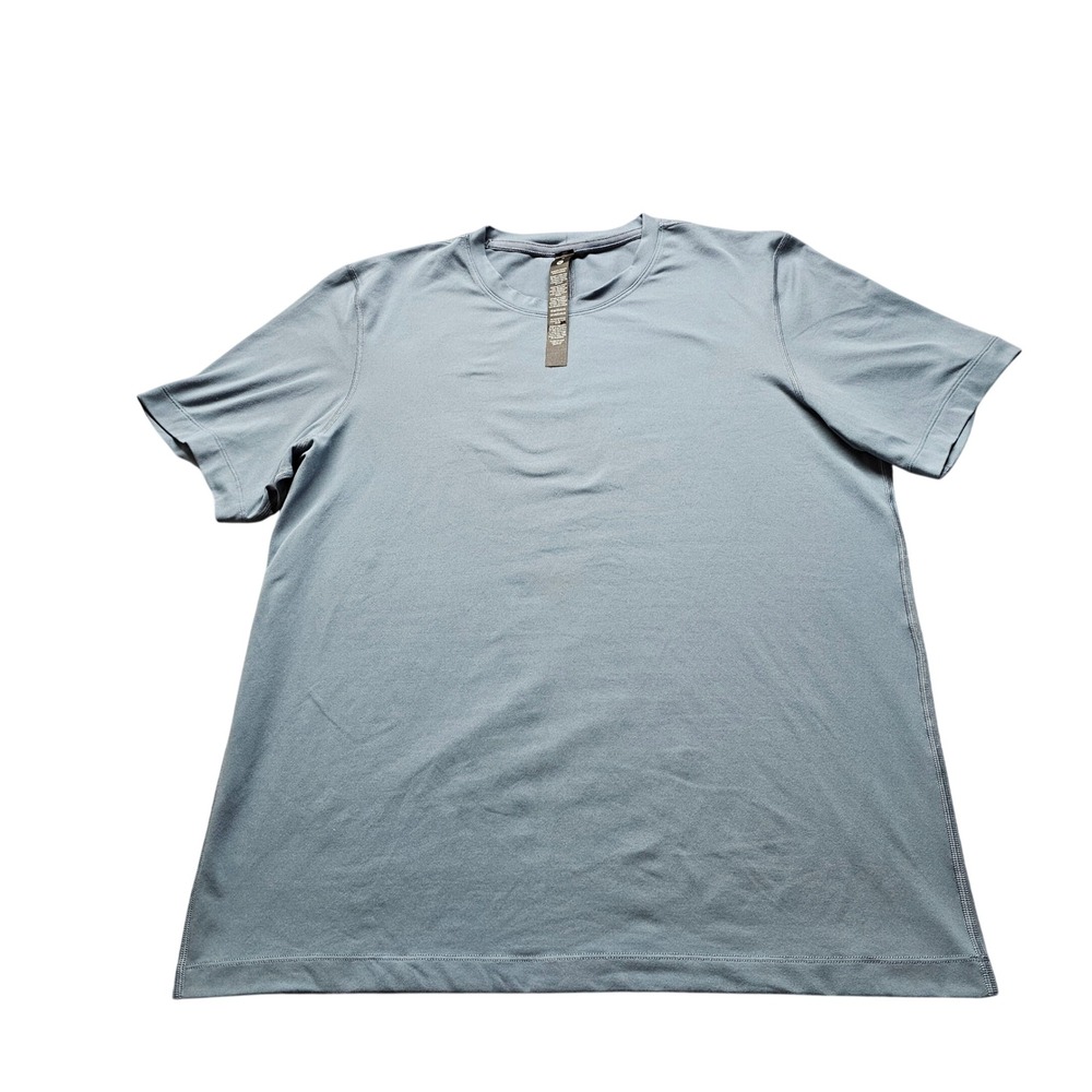 Lululemon The Fundamental T-Shirt Medium Blue Gray LM3F43S Mens Short Sleeve Tee